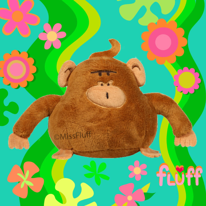 Cute Mod Plush Monkey by Miss Fluff