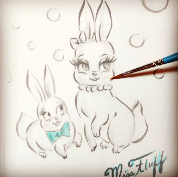 Bunny Sketch by Miss Fluff