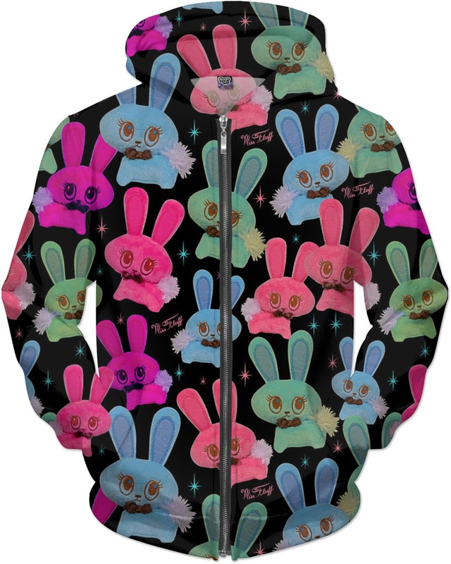 candy colored bunnies novelty jacket