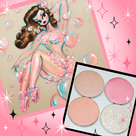 vintage glamour and pinup inspired makeup set