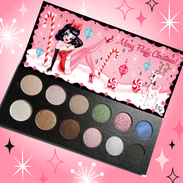 Christmas and Holiday glamour eyeshadow palette by miss fluff