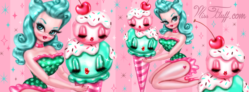 vintage inspired ice-cream parlor pinup doll by miss fluff