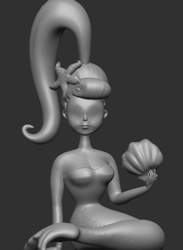 3D printed Mermaid sculpture