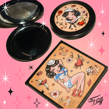 cute retro pinup sailor girl makeup by miss fluff