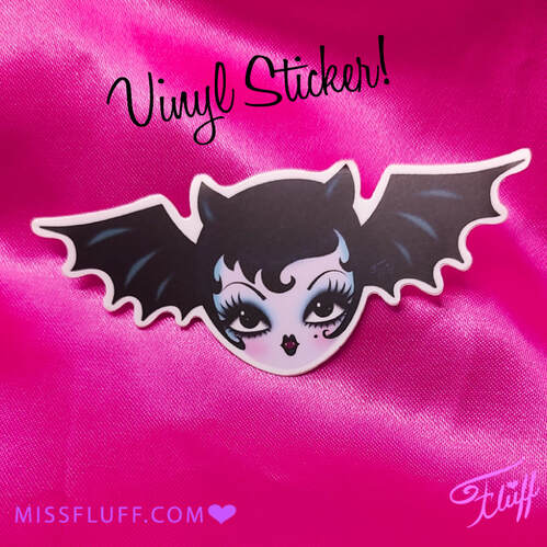 Cute vampire dolly gothic stickers by Miss Fluff